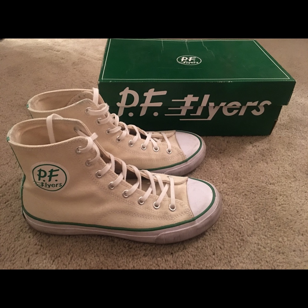 PF Flyer, limited edition, size 8 women’s hi-top
